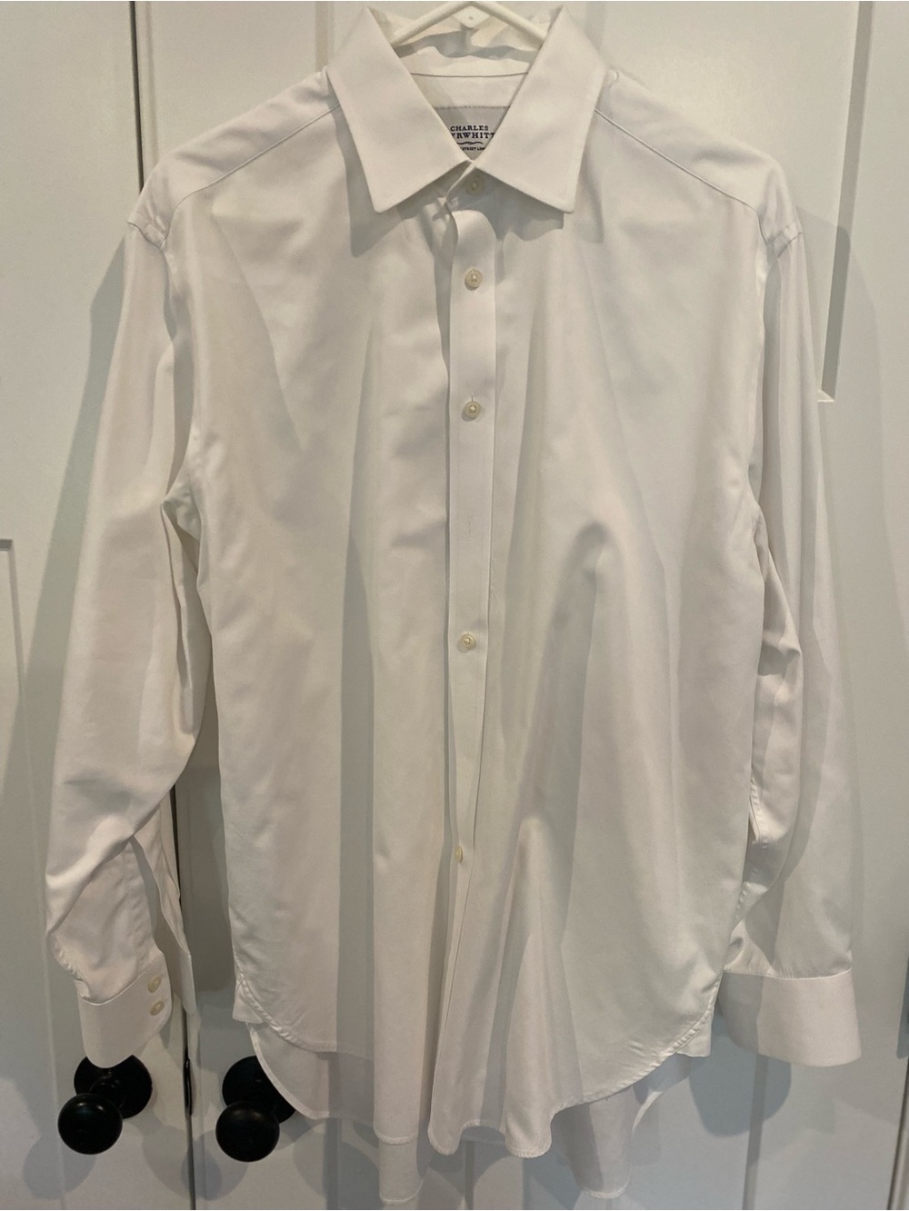 Charles Tyrwhitt White Men’s Dress Shirt - Classic Point Collar